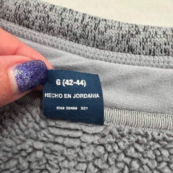 Mens Full-Zip Grey George Fleece Jacket Chest & Side Zipper Pockets SizeL(42-44) - Picture 5 of 13